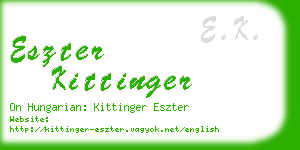 eszter kittinger business card